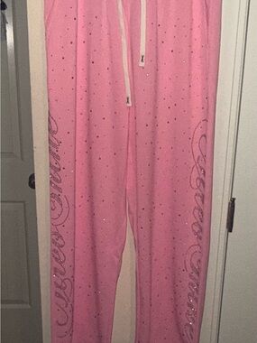ROMWE MEN Street Life Spring Casual Graphic Pink with rhinestones